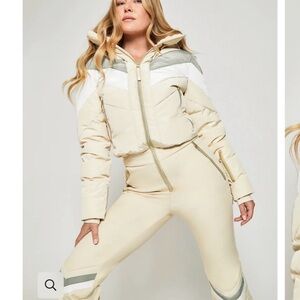 Chevron Ski Suit - Sand